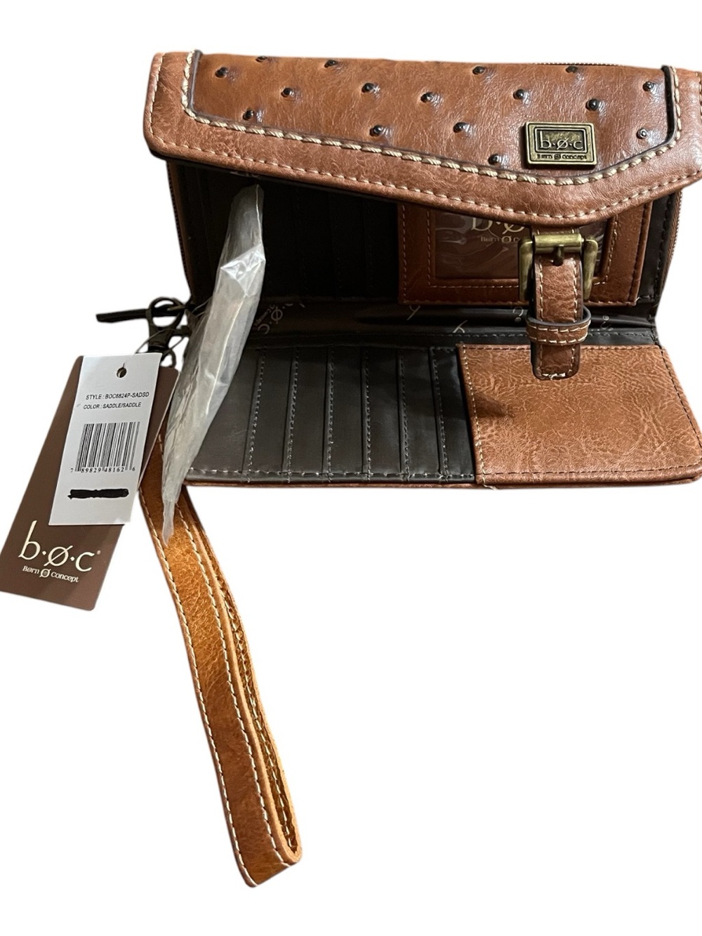 b.o.c. Tan Brown Women’s Wristlet Wallet